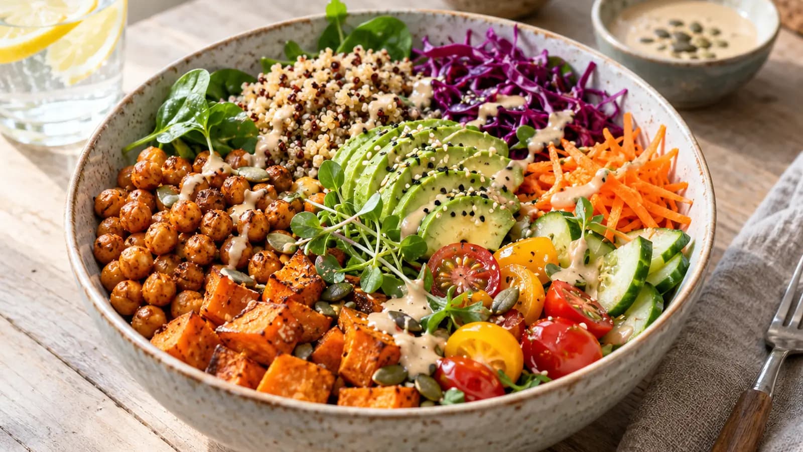 Bol de chili aux haricots rouges, riz, avocat et coriandre sur une table éclairée par une lumière naturelle, sans texte ni logo