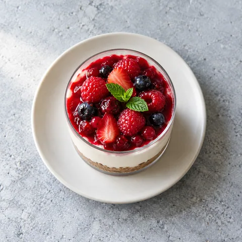Cheesecake express aux fruits rouges