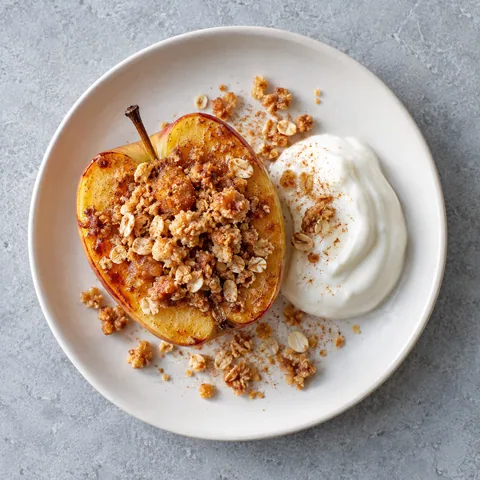 Pommes rôties à la cannelle et crumble