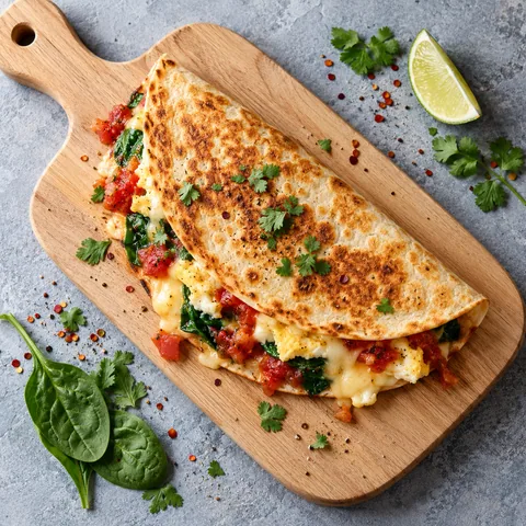 Quesadilla à l’œuf en une seule poêle