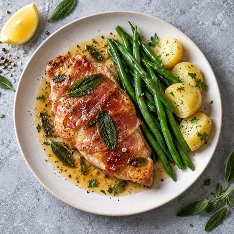 Saltimbocca de dinde au jambon cru et sauge